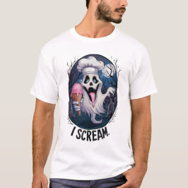 Camiseta Sorvete Fantasma do Chef Spooky Halloween Engraçad