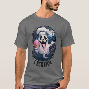 Camiseta Sorvete Fantasma do Chef Spooky Halloween Engraçad