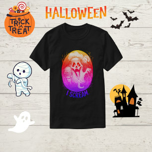 Camiseta Sorvete Fantasma do Chef Spooky Halloween Engraçad