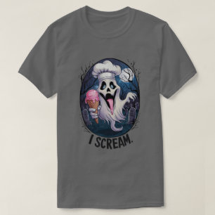 Camiseta Sorvete Fantasma do Chef Spooky Halloween Engraçad