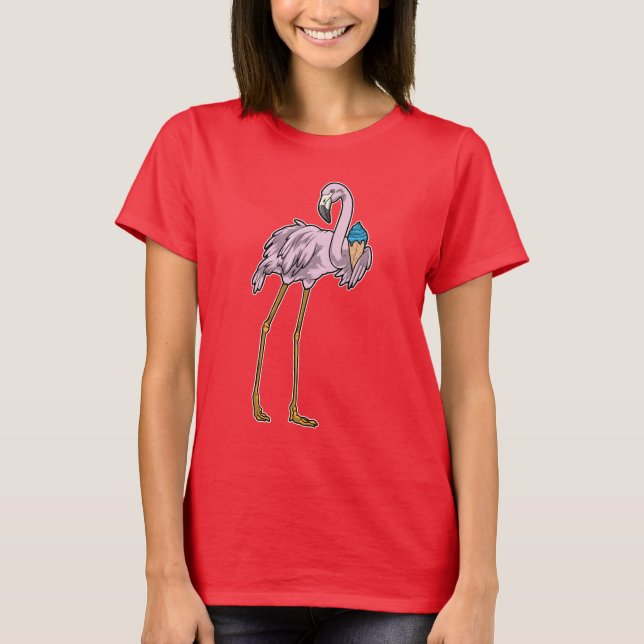 Camiseta Sorvete Flamingo Waffle (Frente)