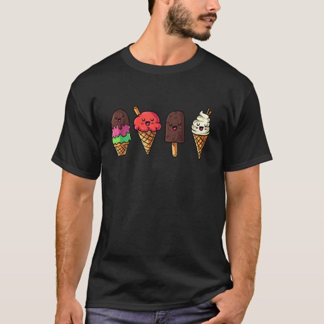 Camiseta Sorvete Gelato Lover Doce Pop de Chocolate Dessert (Frente)