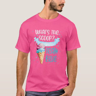 Camiseta Sorvete Gênero Revelar Equipe Correspondente Azul 