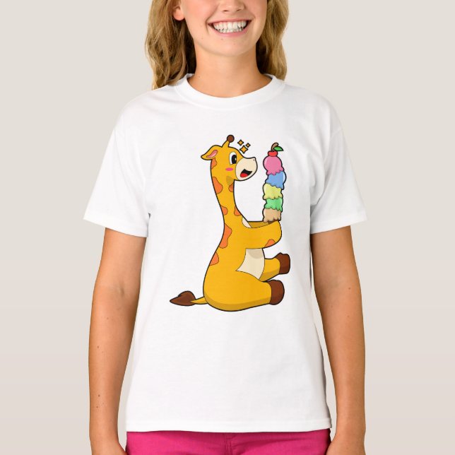 Camiseta Sorvete Giraffe Waffle (Frente)