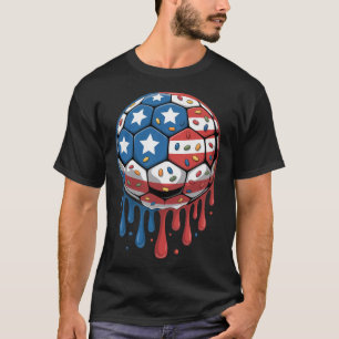 Camiseta Sorvete Gotejamento Homens Mulheres Jogo Bandeira