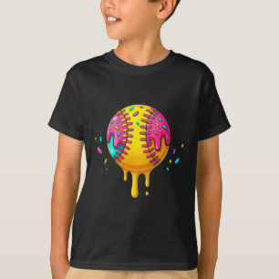Camiseta Sorvete Gotejante Com Confeitos Gotejamento Suave