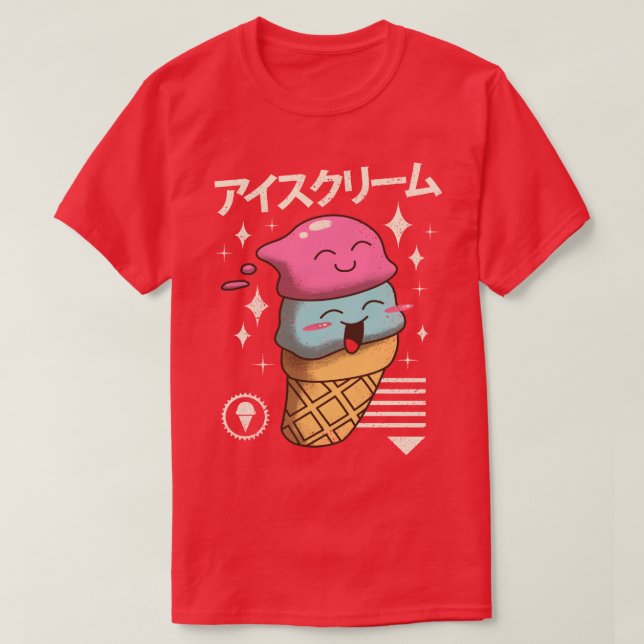 Camiseta Sorvete Kawaii (Frente do Design)