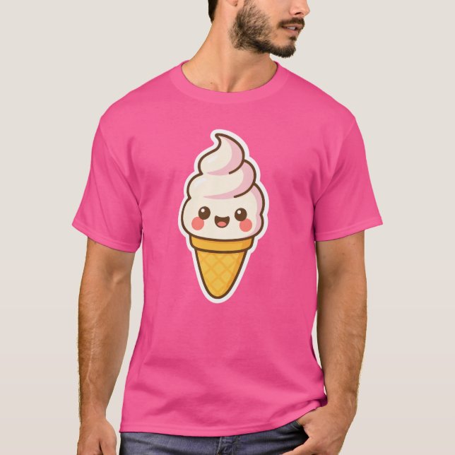 Camiseta Sorvete Kawaii doce (Frente)