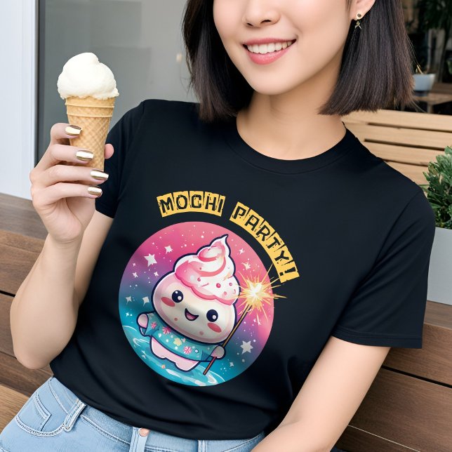 Camiseta Sorvete Kawaii Mochi (Criador carregado)