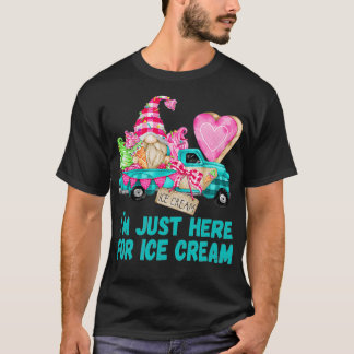 Camiseta Sorvete Para Crianças Mulheres Gnomo De Verão