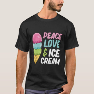 Camiseta Sorvete Peace Love And Sorvete