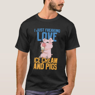 Camiseta Sorvete Pig Kawaii Anime Gift