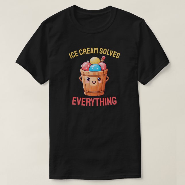 Camiseta Sorvete resolve tudo (Frente do Design)