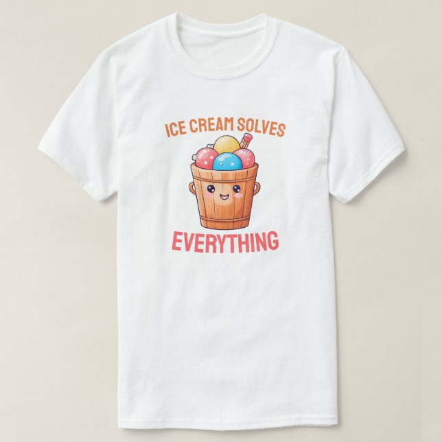 Camiseta Sorvete resolve tudo (Frente do Design)