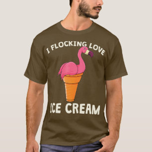 Camiseta Sorvete Rosa Flamingo Cone Waffle Summer Love