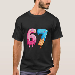 Camiseta Sorvete Seis Sete Gota Legal Meme 67 Número Divert