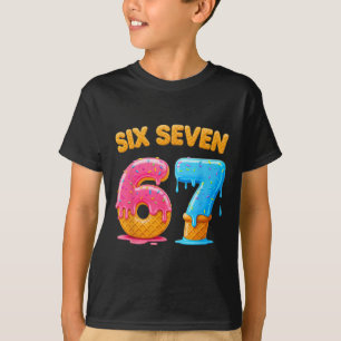 Camiseta Sorvete Six Seven Drip Gíria Geração Alpha Tendênc