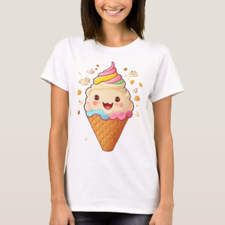 Camiseta Sorvete sorridente e delicioso