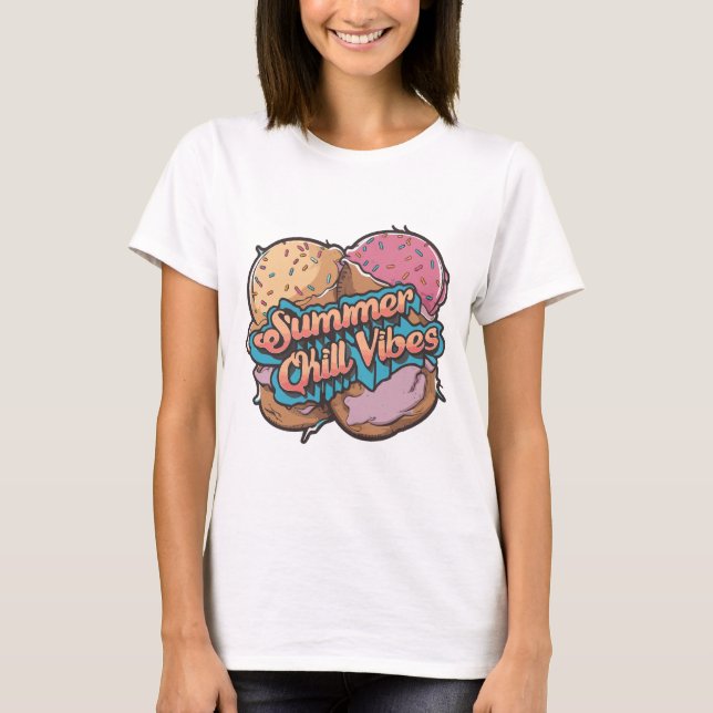 Camiseta Sorvete Summer Chill Vibes (Frente)