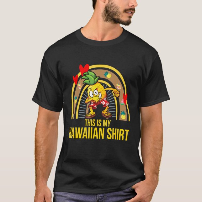 Camiseta Sorvete tropical do Havaí, abacaxi, verão sol (Frente)