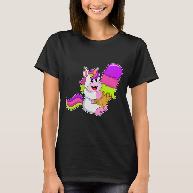 Camiseta Sorvete Unicorn Waffle (Frente)