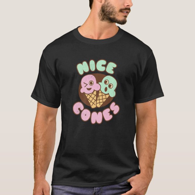 Camiseta Sorvete Vencedor Barato Bons Cones Comida Pun Jo (Frente)