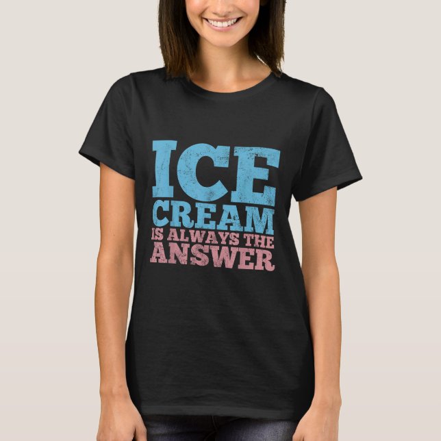 Camiseta Sorvete Verão congelado Comida engraçada Presente  (Frente)
