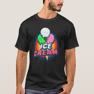 Camiseta Sorvete Vintage Cone - Sorvete de férias de verão