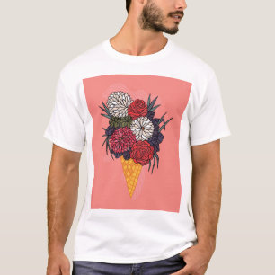 Camiseta Sorvete: Vintage Floral.