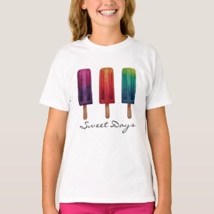 Camiseta Sorvetes bonitos do Popsicle da aguarela