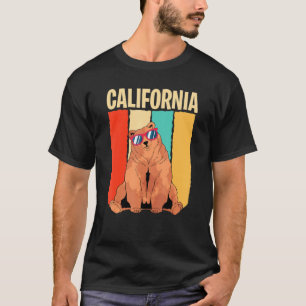 Camiseta Sorvetes de Verão da Califórnia Bear Retro Califor