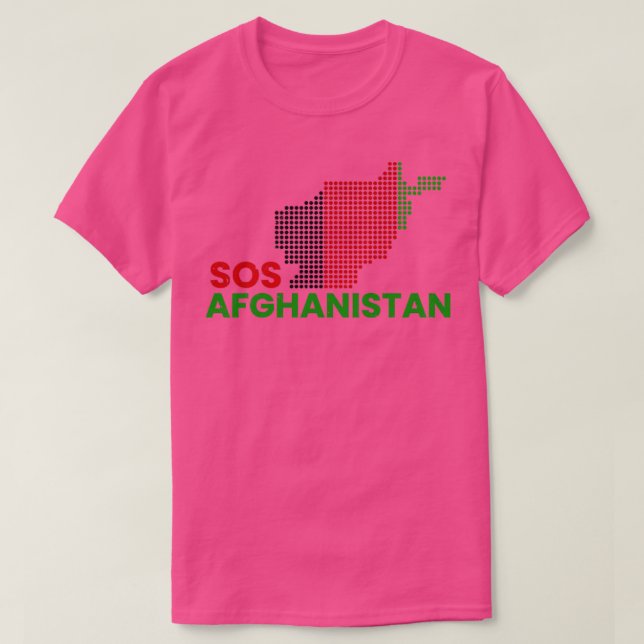 Camiseta SOS afeganistão Telegram (Frente do Design)