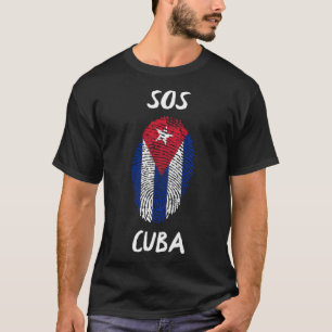 Camiseta SOS Cuba DNA cubano Cuba Liberdade livre e liberda