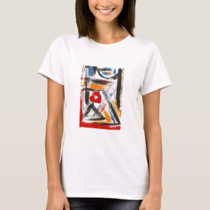 Camiseta Sótão-Mão moderna arte abstracta pintada