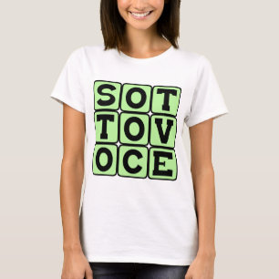 Camiseta Sotto Voce, Em Uma Voz Baixa Frase Italiana