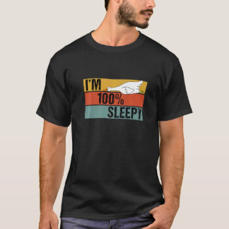 Camiseta Sou 100% Piada preguiçosa de Pato Sonolento