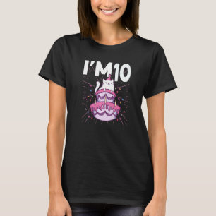 Camiseta Sou 10 Crianças de Festas de Gatos 10º Aniversário
