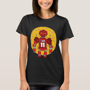 Camiseta Sou 11 Birthday Themed Robot