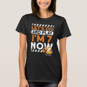 Camiseta Sou 17 dias de Construção 7 de Aniversário Criança