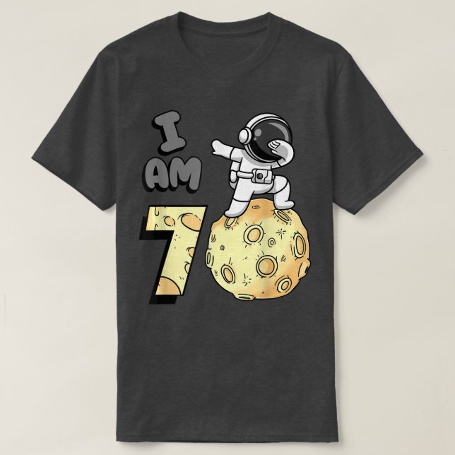 Camiseta Sou 1 Astronauta Espacial Kid Moon Walker 1rua Bir (Frente do Design)