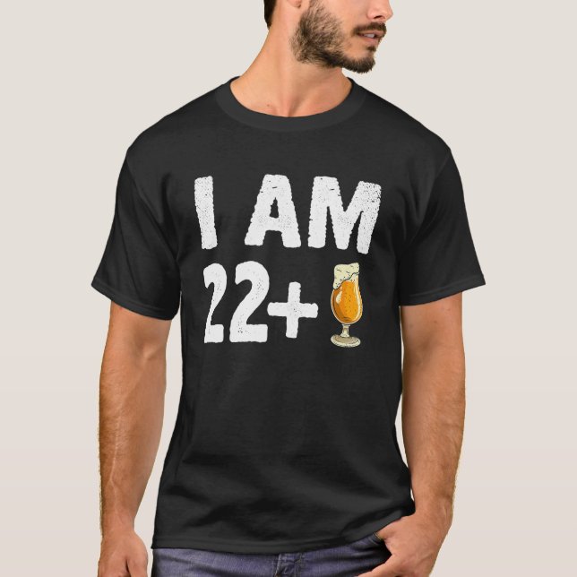 Camiseta Sou 22 Mais 1 Dedo Médio Engraçado 23° Bday 23 (Frente)