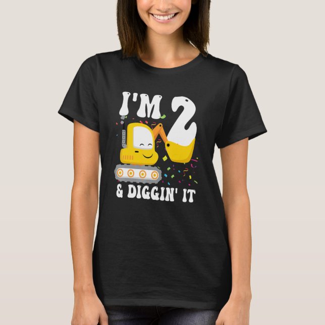 Camiseta Sou 2 e Diggin It segundo aniversário Construction (Frente)