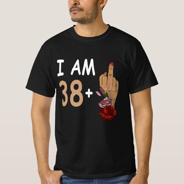 Camiseta Sou 38 Mais 1 Dedo De Médio Para Um 39º Aniversári (Frente)