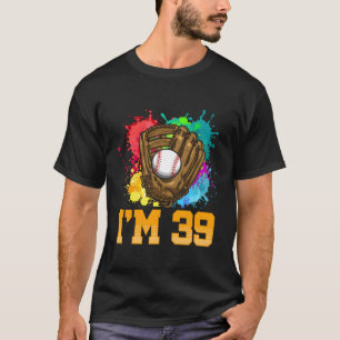 Camiseta Sou 39 Jogador De Beisebol De Luva Esportiva 39º