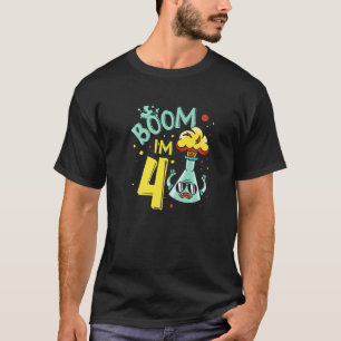 Camiseta Sou 4 Ciência Futura Cientista Feliz Aniversário