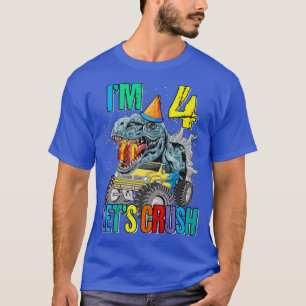 Camiseta Sou 4 Dinossauro de Caminhão de Esmagamento de Vam