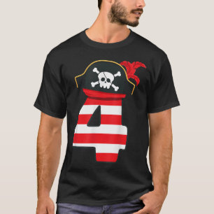 Camiseta Sou 4 Tema Pirata Legal 4º Festa De Aniversário