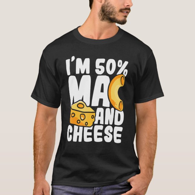 Camiseta Sou 50 Mac and Cheese Macaroni Noodle Comida Foodi (Frente)
