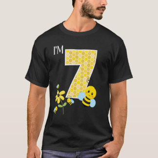 Camiseta Sou 7 anos de aniversário Festa de Colmeia de Abel