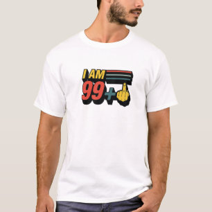 Camiseta Sou 99 Mais O Dedo Médio Engraçado 100º Aniversári